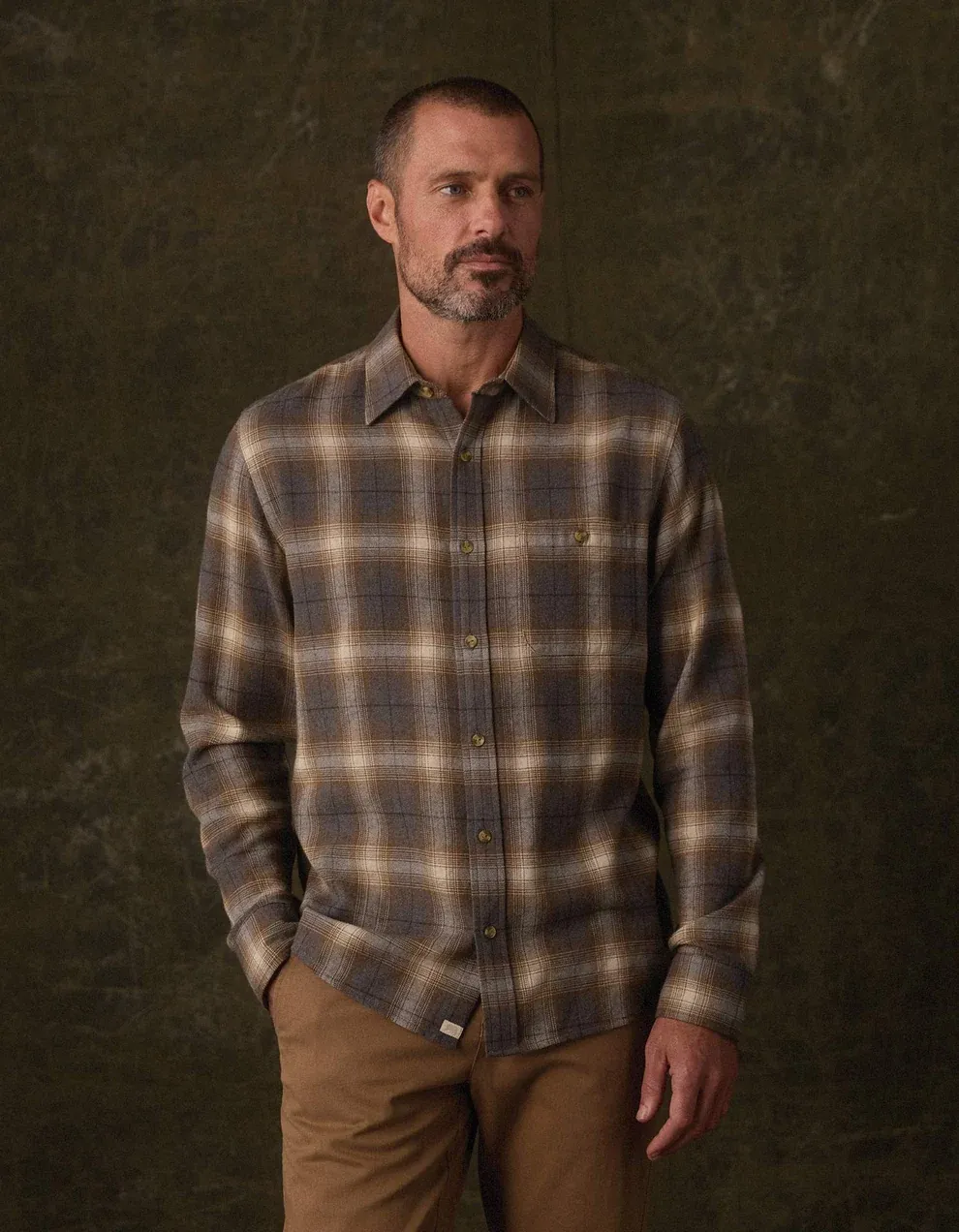 Hudson Double Brushed Flannel -  Heathered Grey Plaid