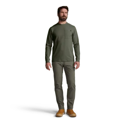 Foothills Long Sleeve Crew - Cypress Green