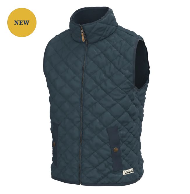 Youth Diamond Quilted Vest - Dark Blue