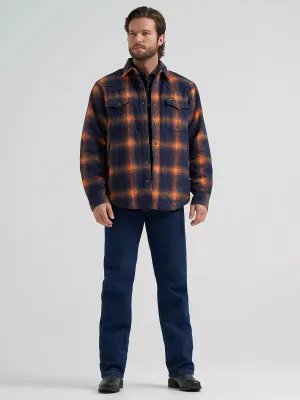 Wrangler Flannel Lined Shirt Jacket - Night Sky