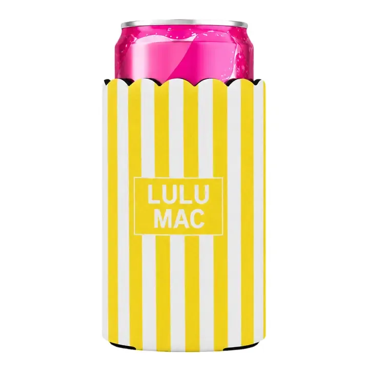 Slim Can Koozie - Yellow Stripe