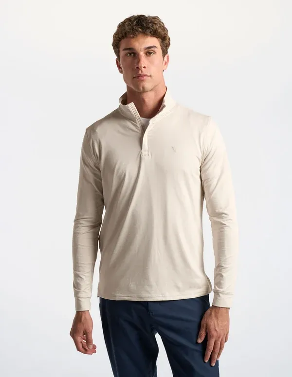 The Geronimo Quarter Zip - Frontier Beige Heather