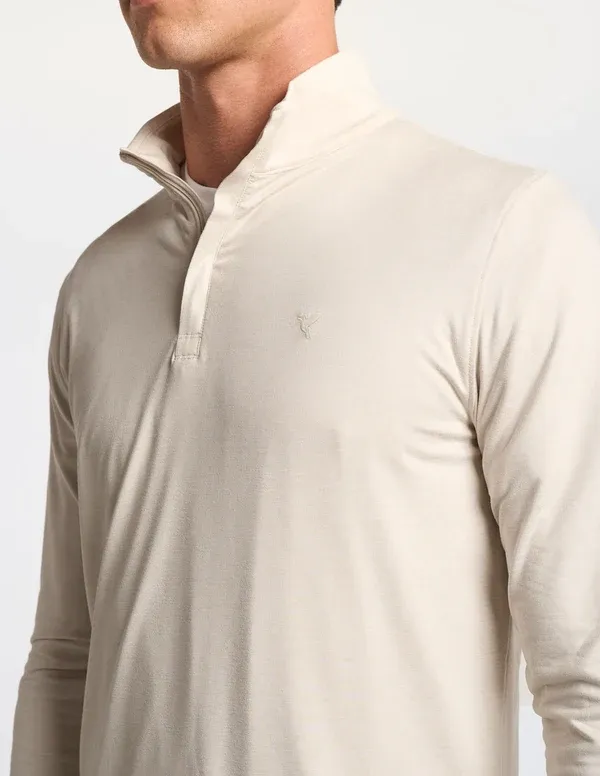 The Geronimo Quarter Zip - Frontier Beige Heather
