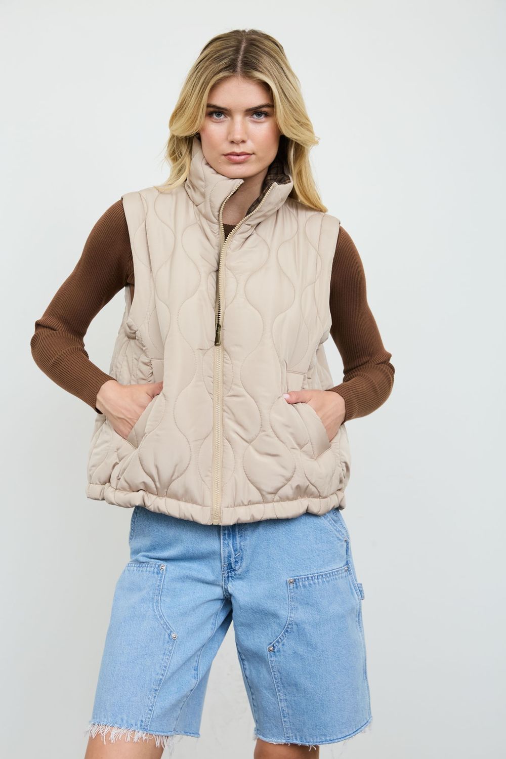 Have History Quilted Vest - Khaki