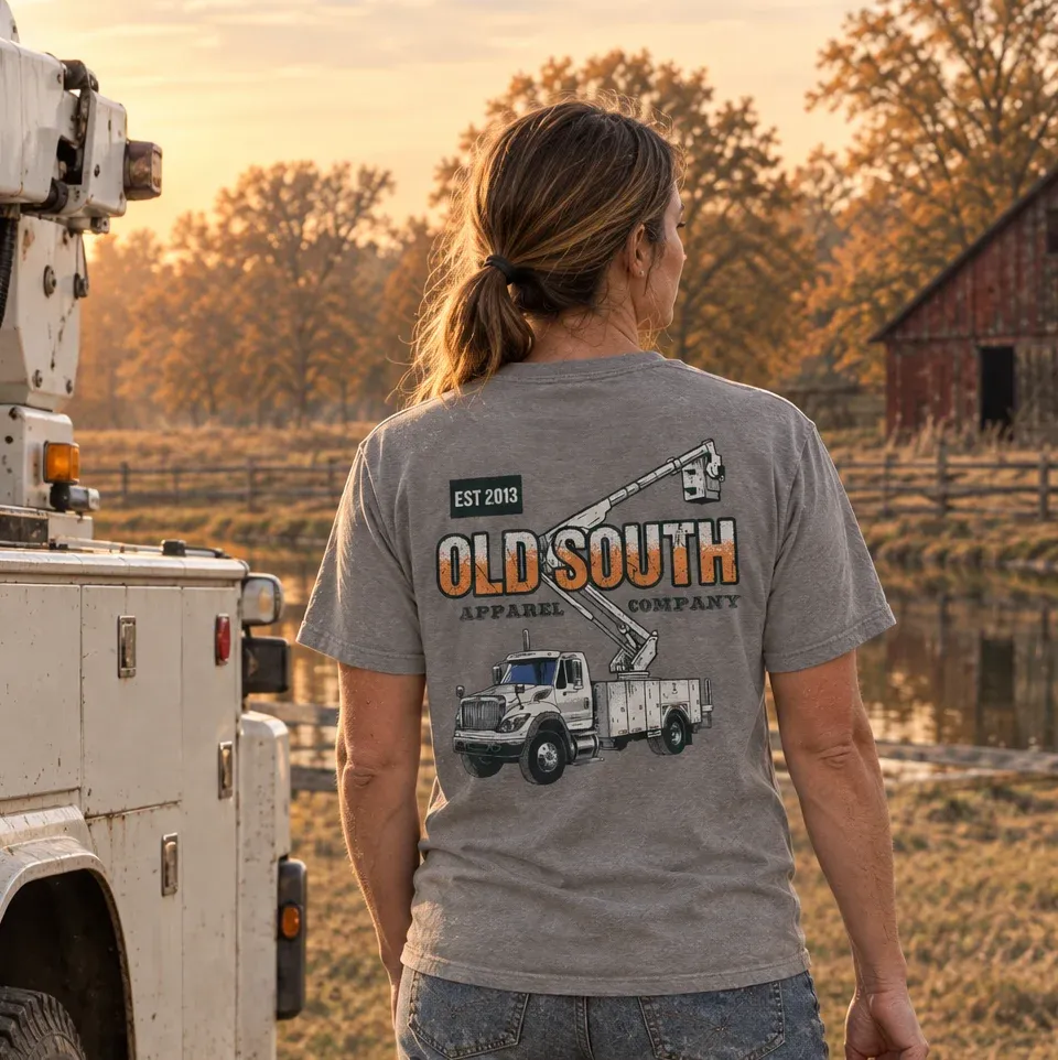 Men's Lineman Truck Short Sleeve T-Shirt - Grey