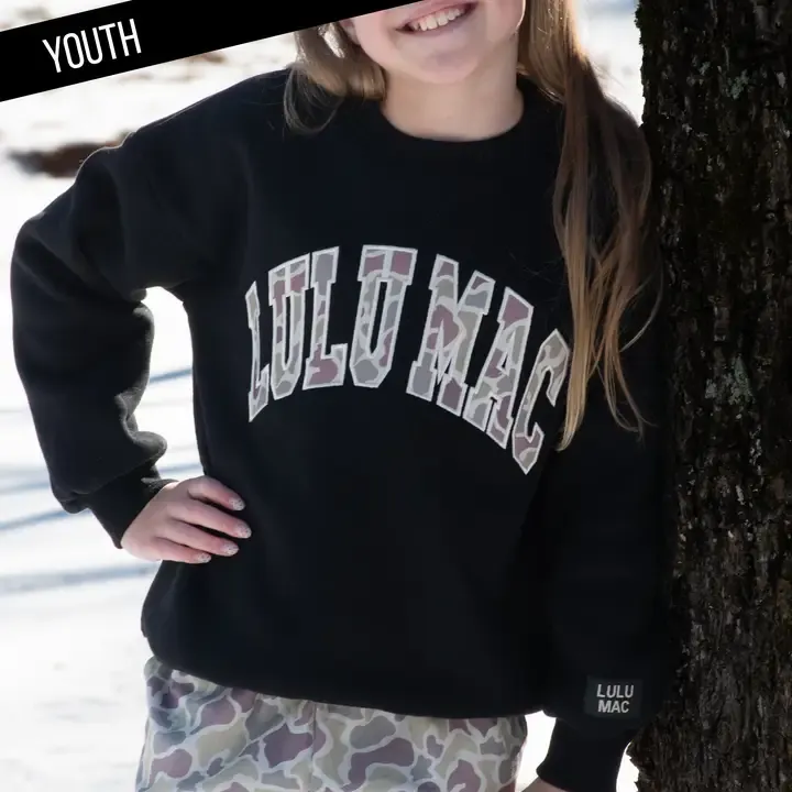 Kids Lulu Mac Sweatshirt - Camo Black