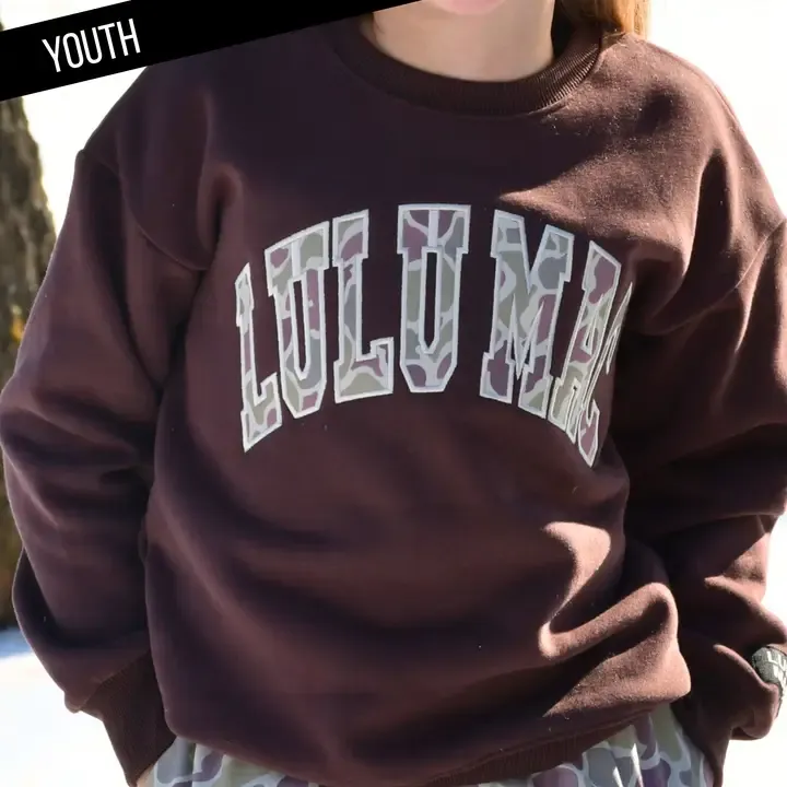 Kids Lulu Mac Sweatshirt - Camo Brown