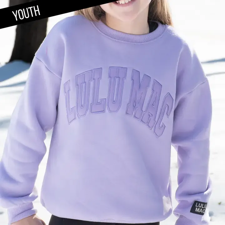 Toddler Lulu Mac Monochromatic Sweatshirt - Lavender