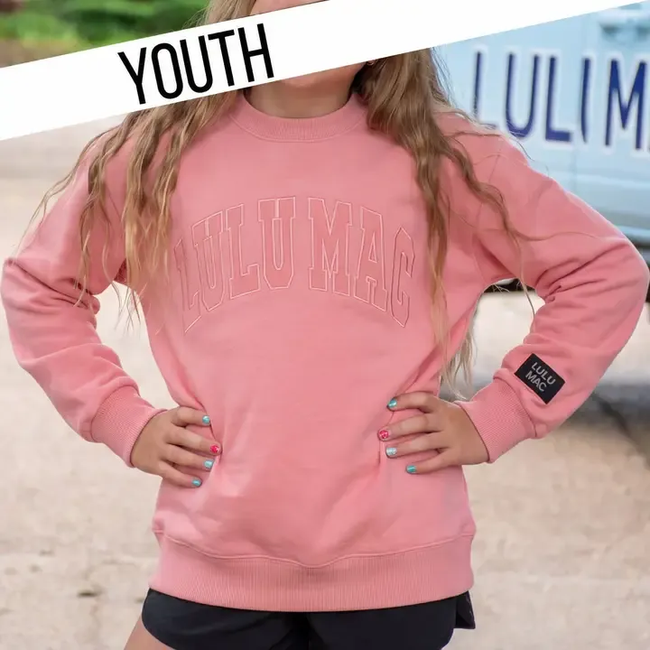 Kids Lulu Mac Monochromatic Sweatshirt - Peach