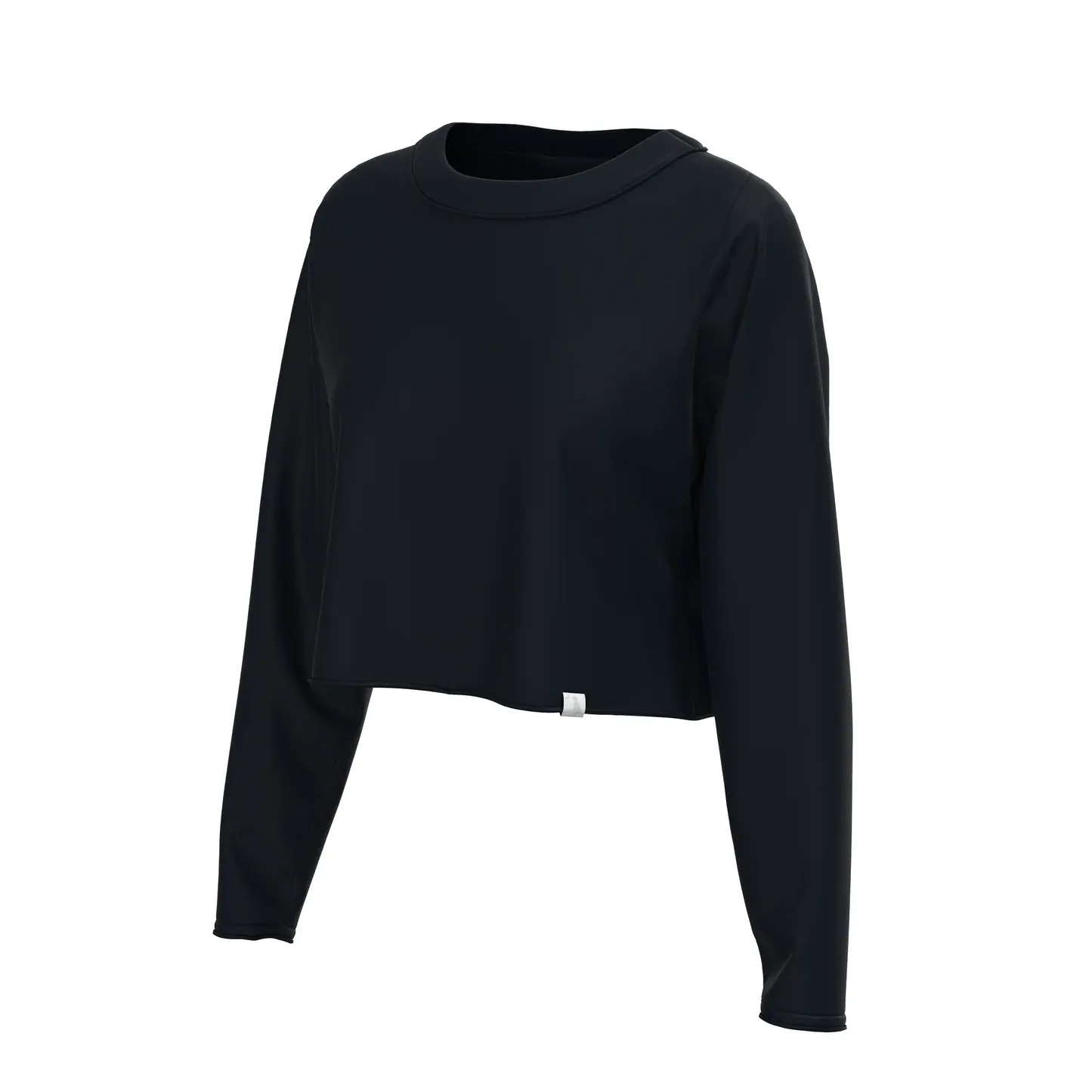LG Youth Long Sleeve Boxy Cropped Tee - Black