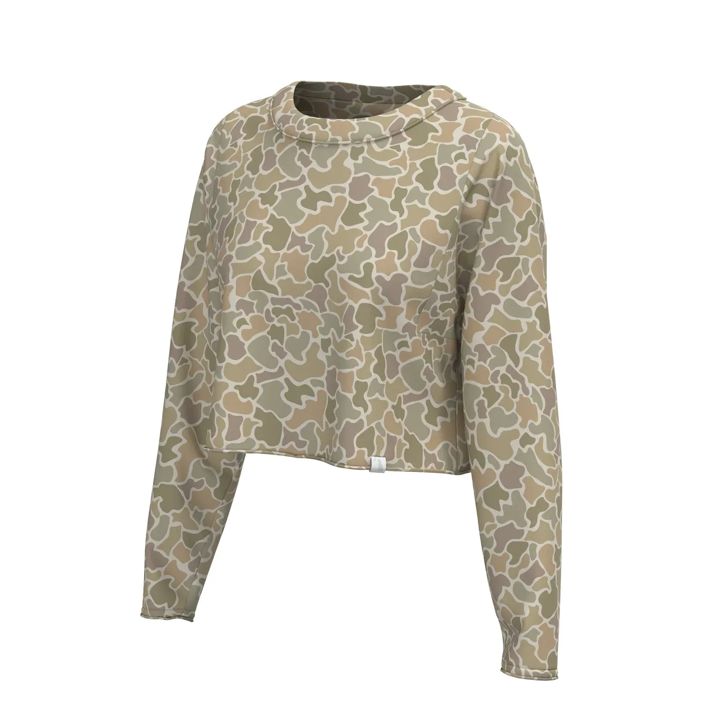 LG Youth Long Sleeve Boxy Cropped Tee - Forest Camo Desert