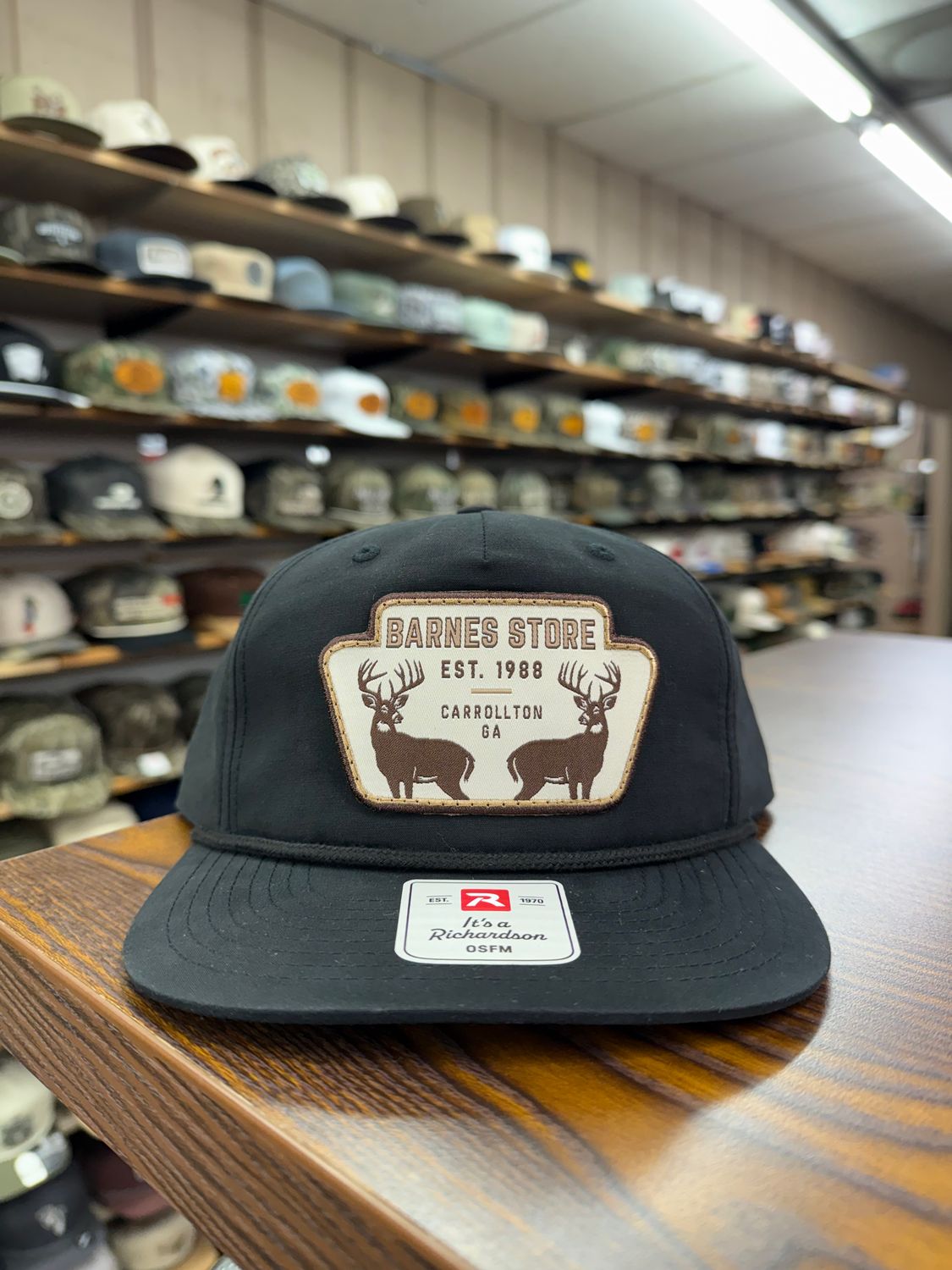 Trophy Bucks Rope Hat - Black/Black