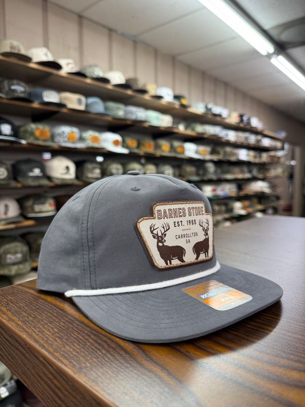Trophy Bucks Rope Hat - Charcoal/White