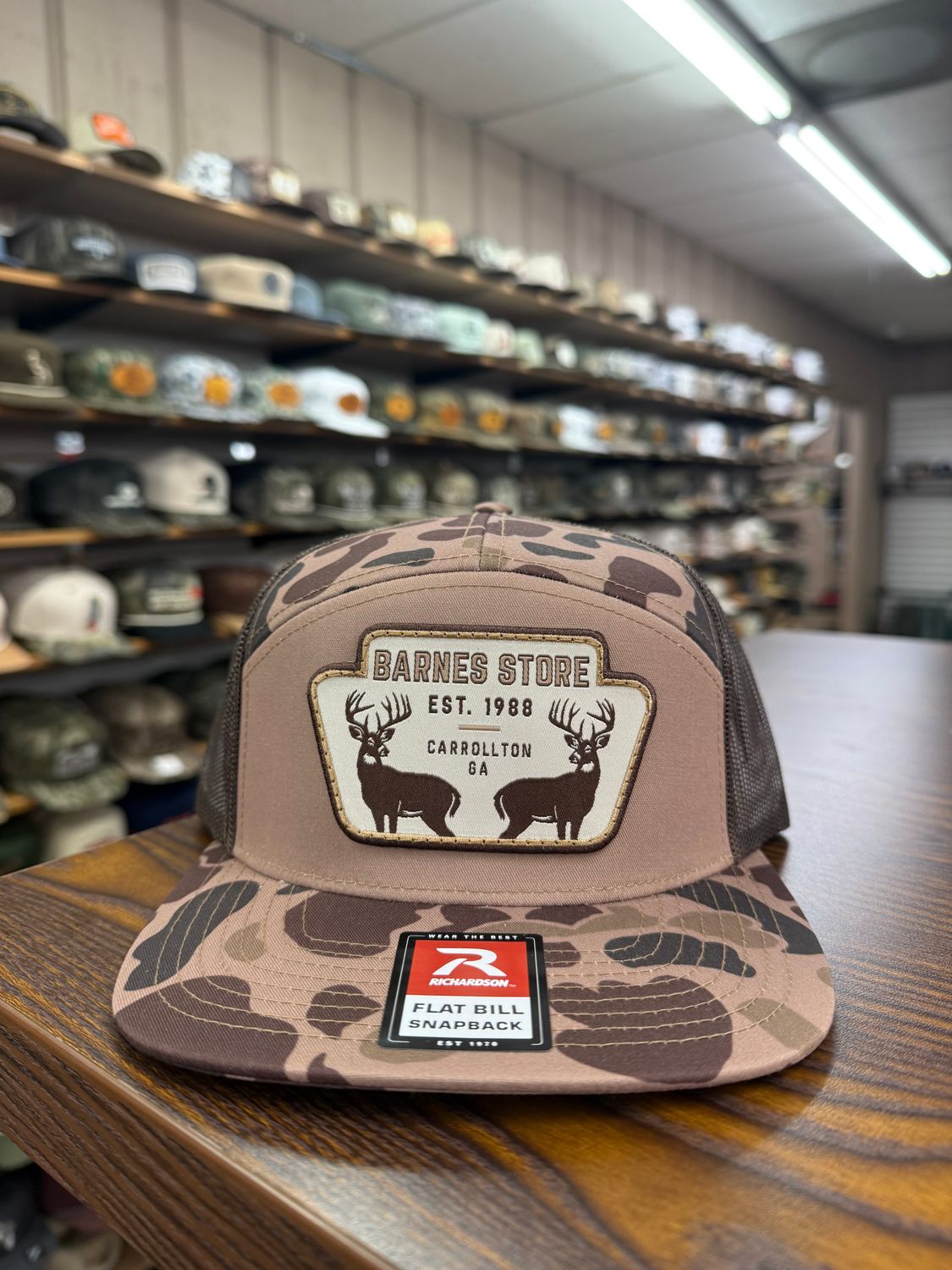 Trophy Bucks 7 Panel Hat - Bark Duck Camo