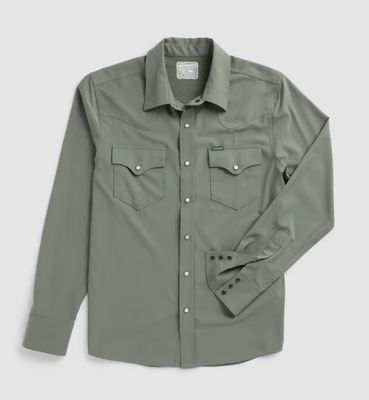 Men's Performance Western Pearl Snap Long Sleeve - Cactus