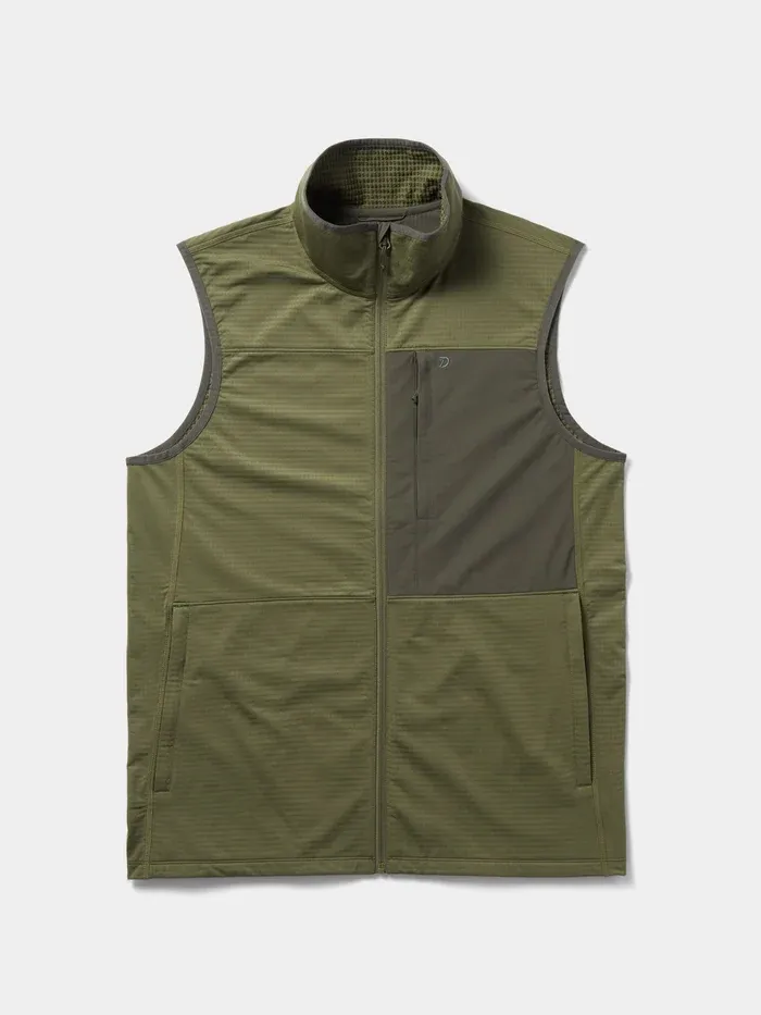 Lightweight Grid Tech Vest - Moss/Raven