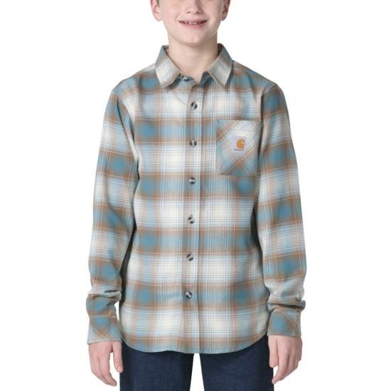 Child Long Sleeve Flannel Shirt - Hydro
