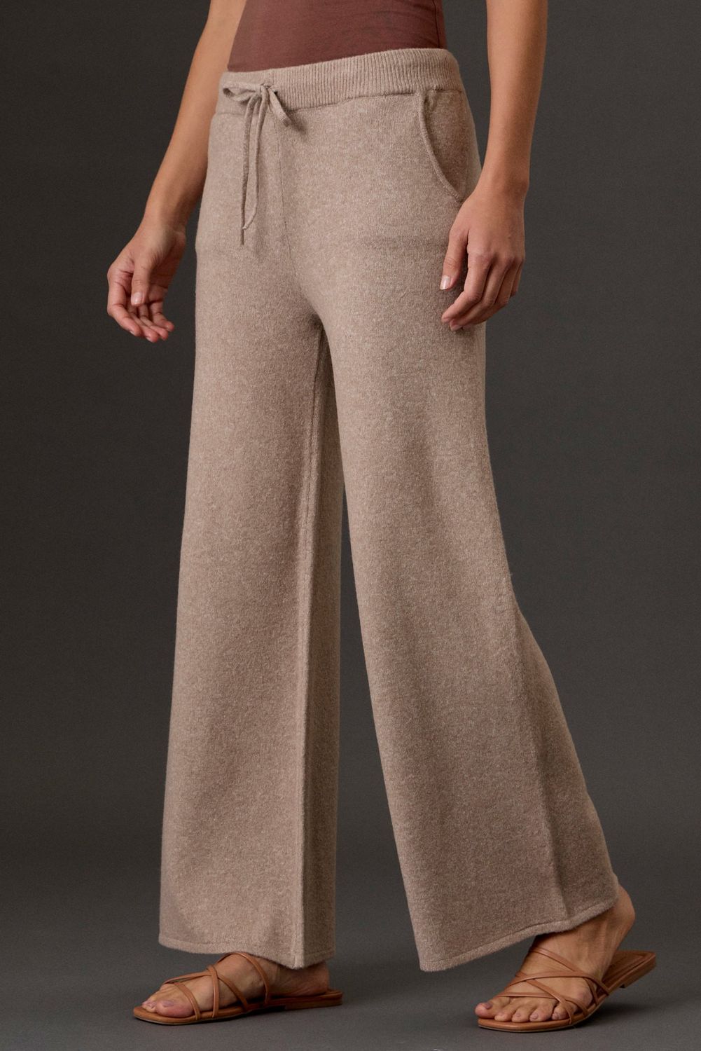 Away With You Sweater Pant - Taupe