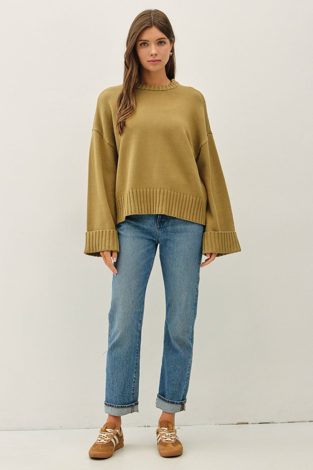 Cozy Control Rib Sweater - Lime Green