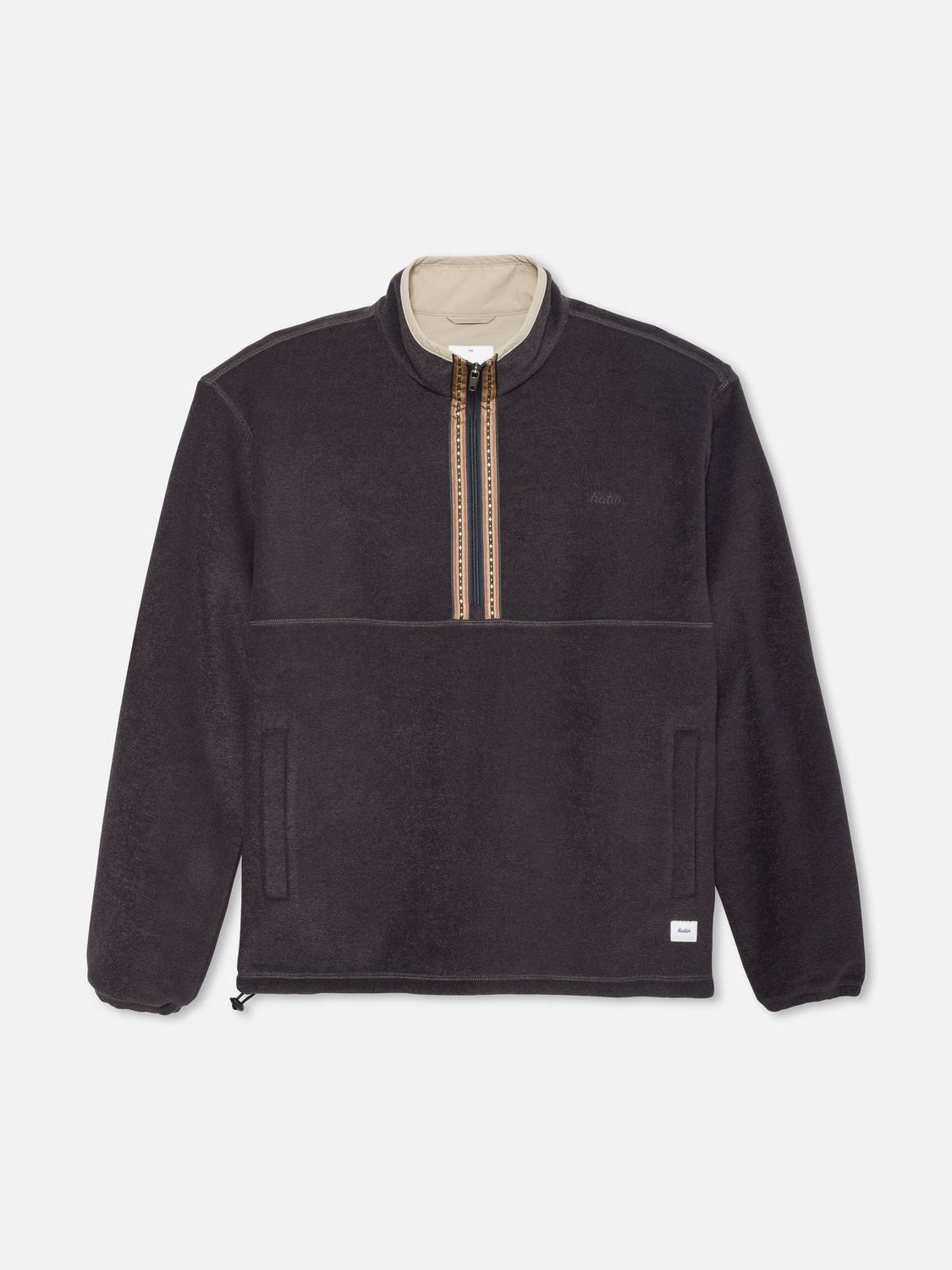 Nelson Quarter Zip Jacket - Black Wash