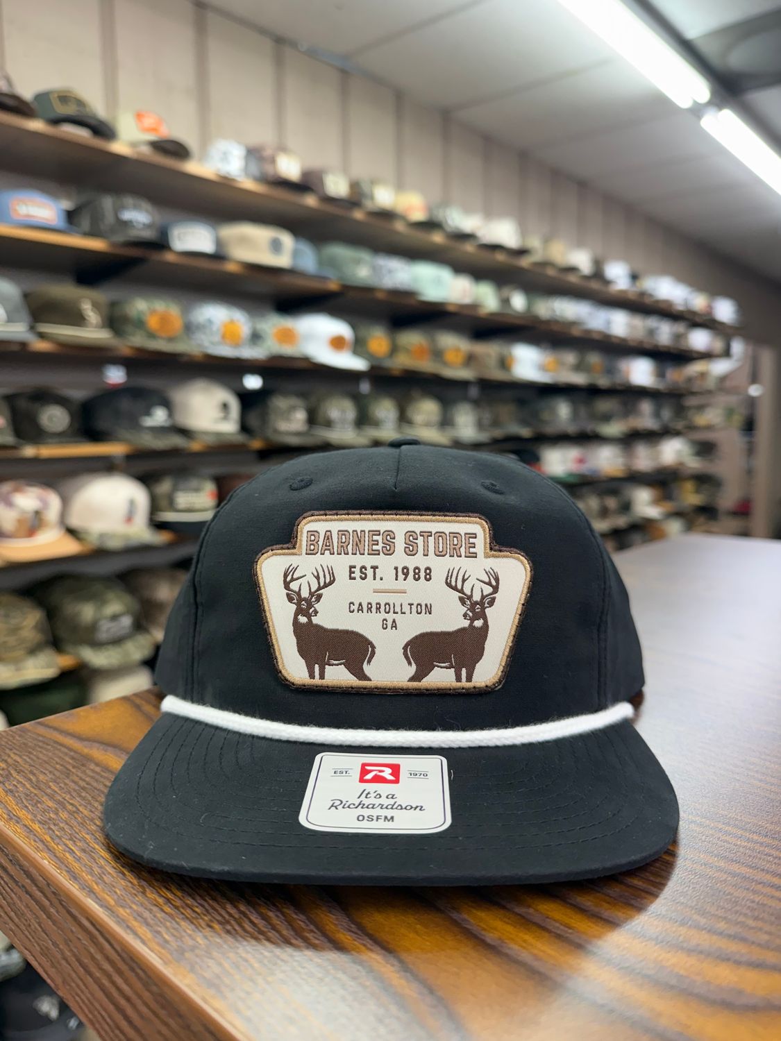 Trophy Bucks Rope Hat - Back/White