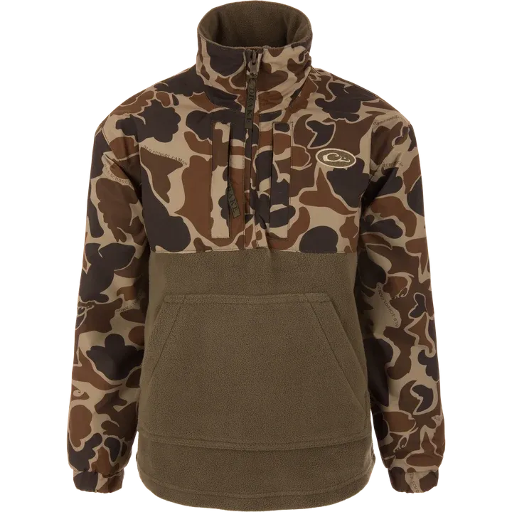 Youth MST Eqwader Quarter Zip Pullover - Old School Camo