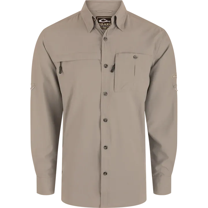 Youth The 8 Shot Long Sleeve Shirt- Vintage Khaki