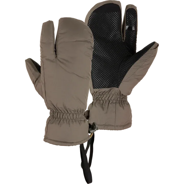 Down Lobster Mitten - Mud Brown