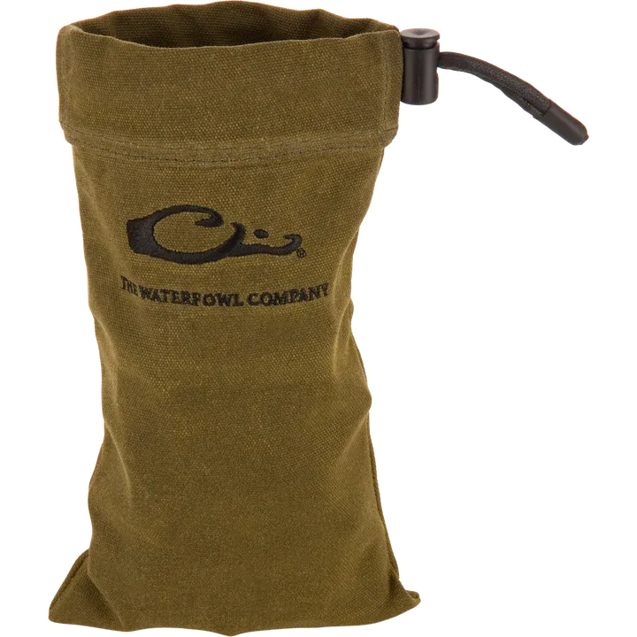 Waxed Canvas Shell Pouch - Olive