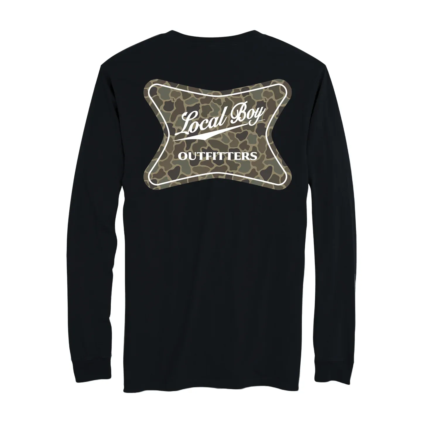 High Badge Brush Long Sleeve T-Shirt - Black