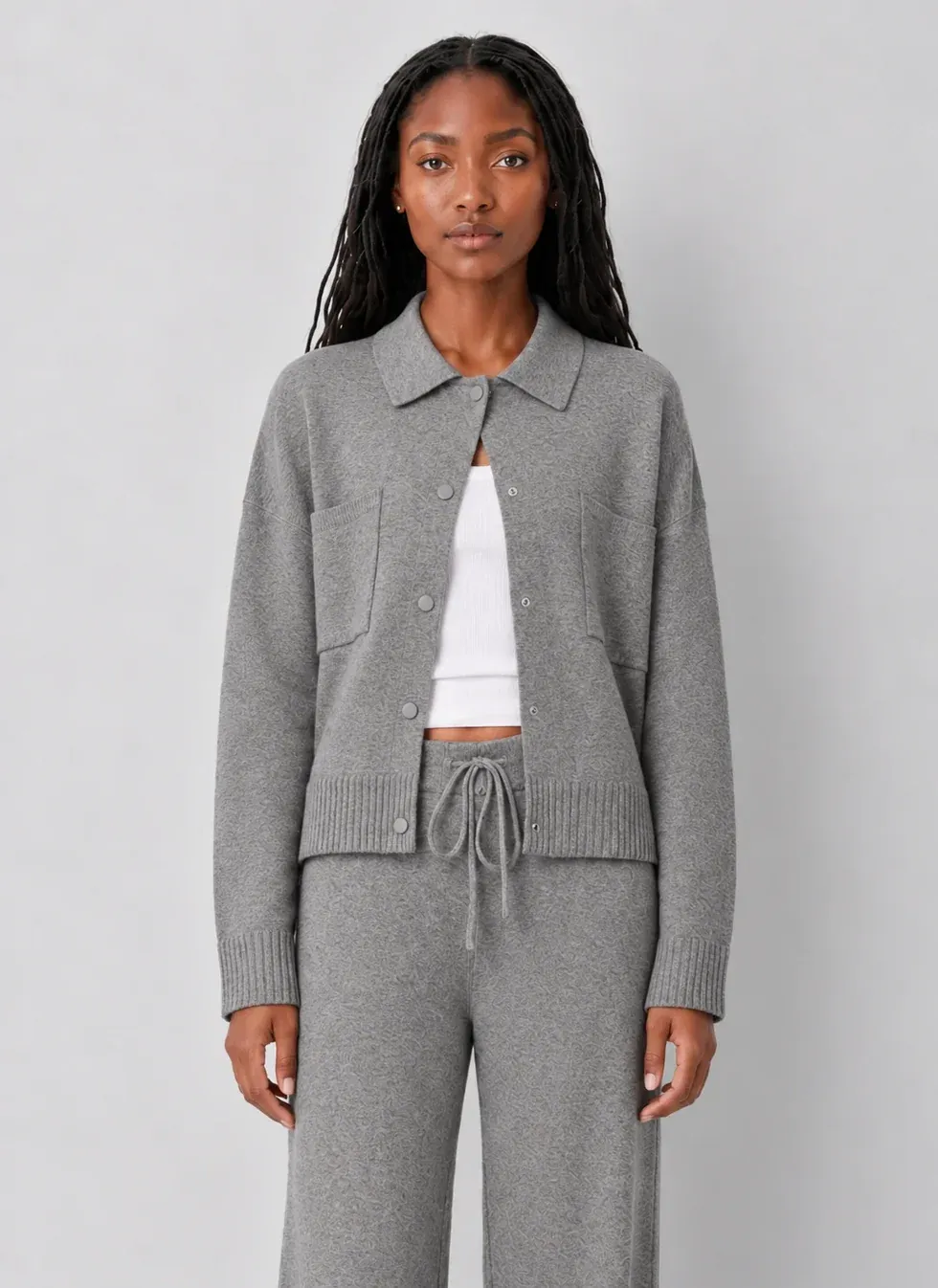 Slow Down Sweater Jacket - Classic Heather Grey