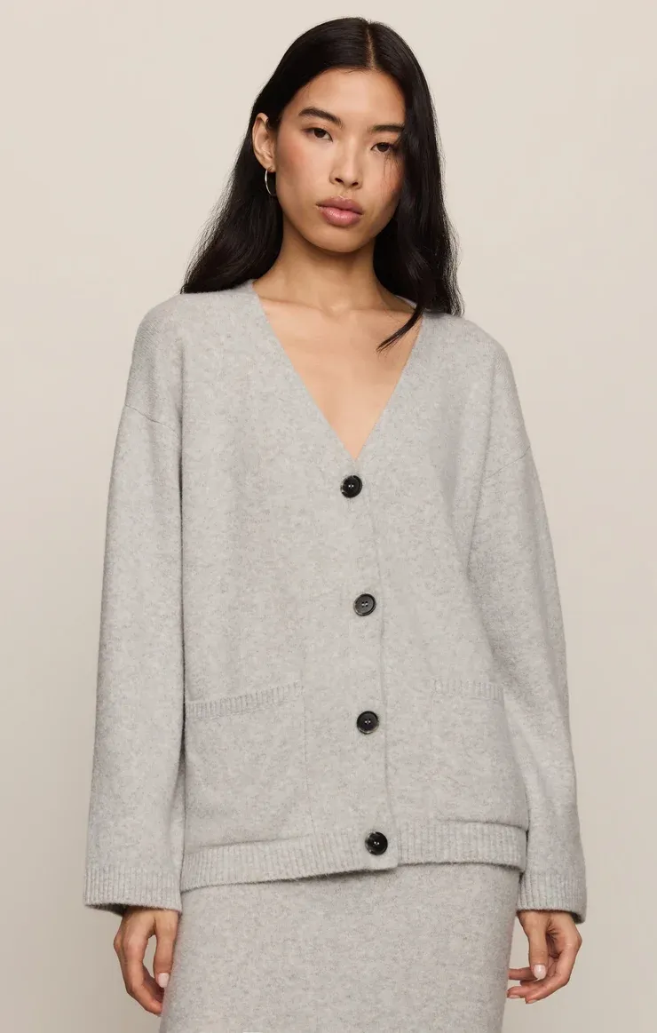 Cozy Moment Cardigan - Feather Grey