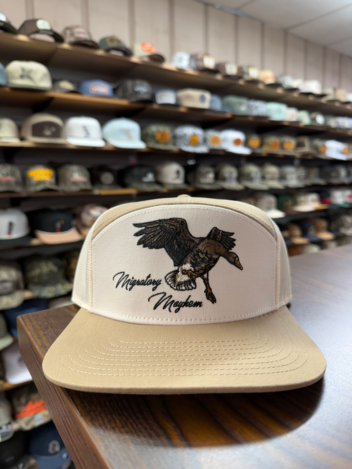 Cupped Up Speck 7 Panel Hat - Tan