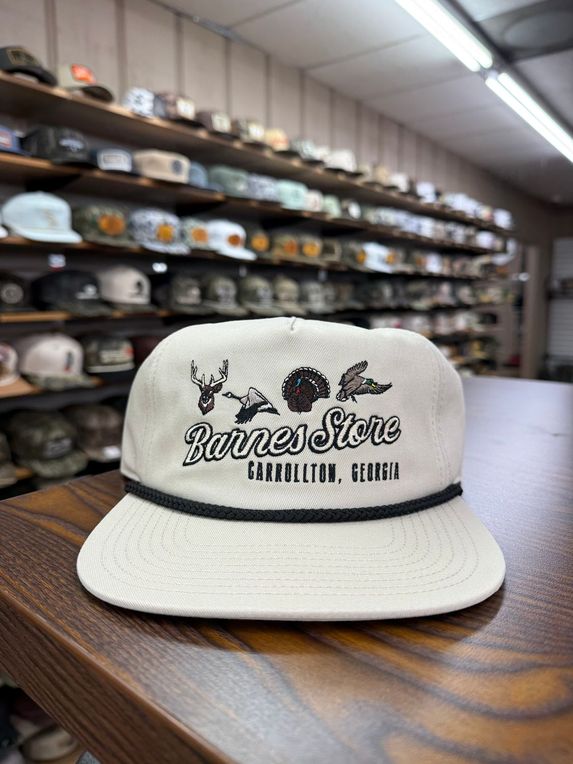 Barnes Retro Logo Rope Hat - Khaki