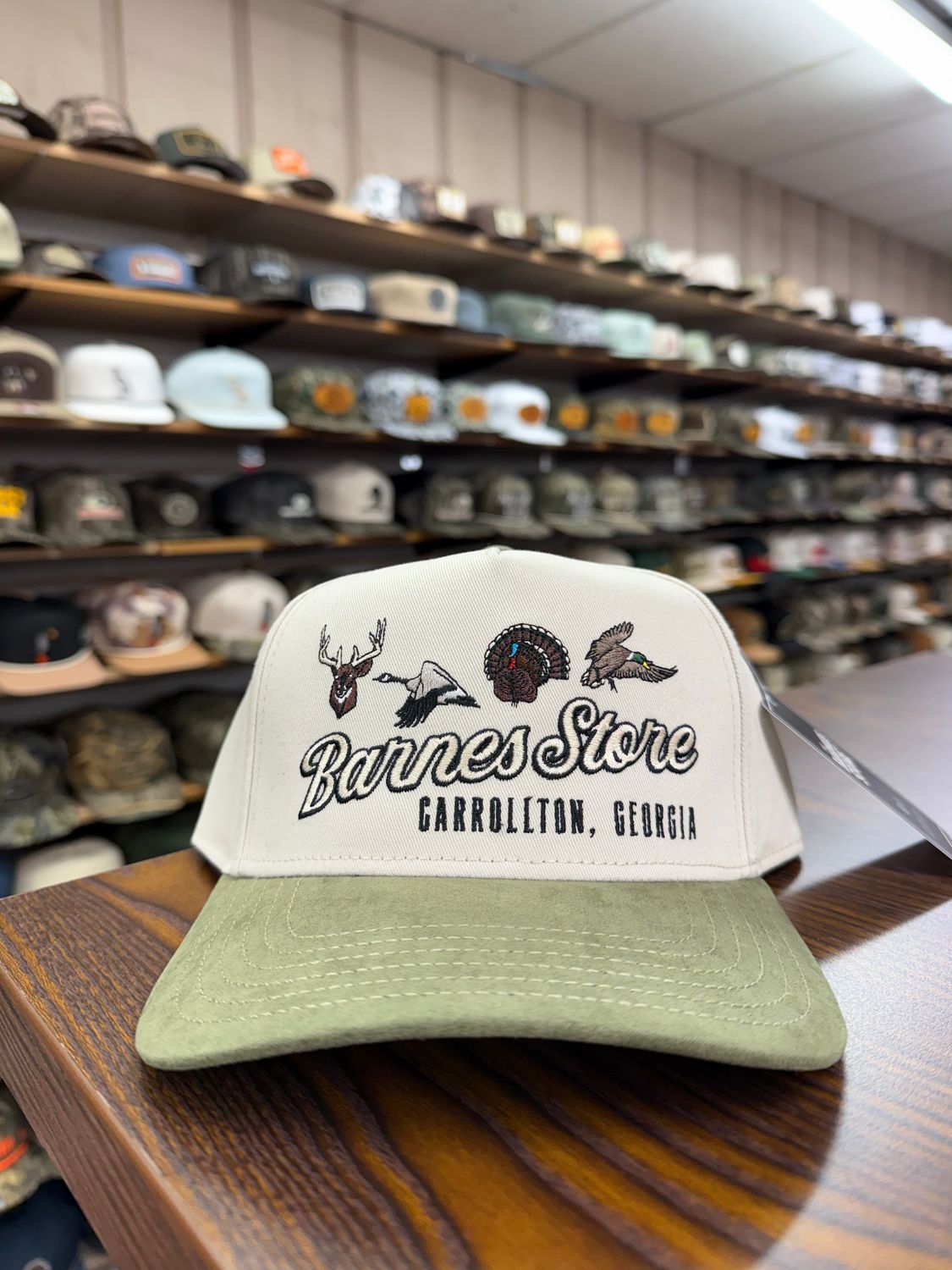 Barnes Retro Logo A-Frame Hat - Khaki/Suede