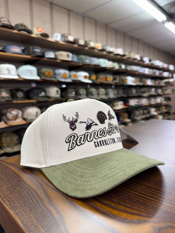 Barnes Retro Logo A-Frame Hat - Khaki/Suede