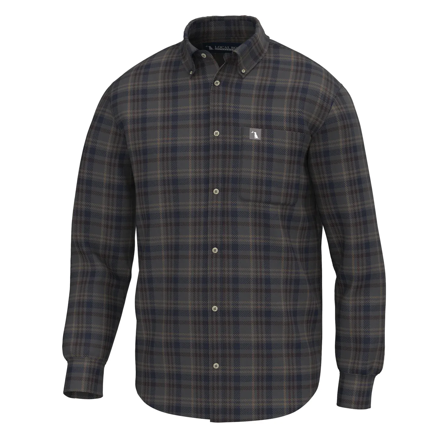 Robert Stretch Flannel - Charcoal/Navy/Brown