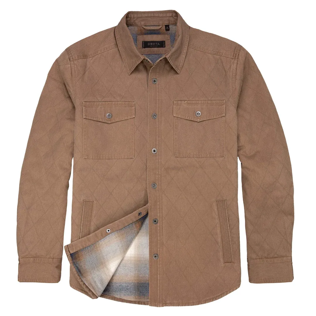 Remington Quilted Ultra Suede Shirt Jacket - Buck