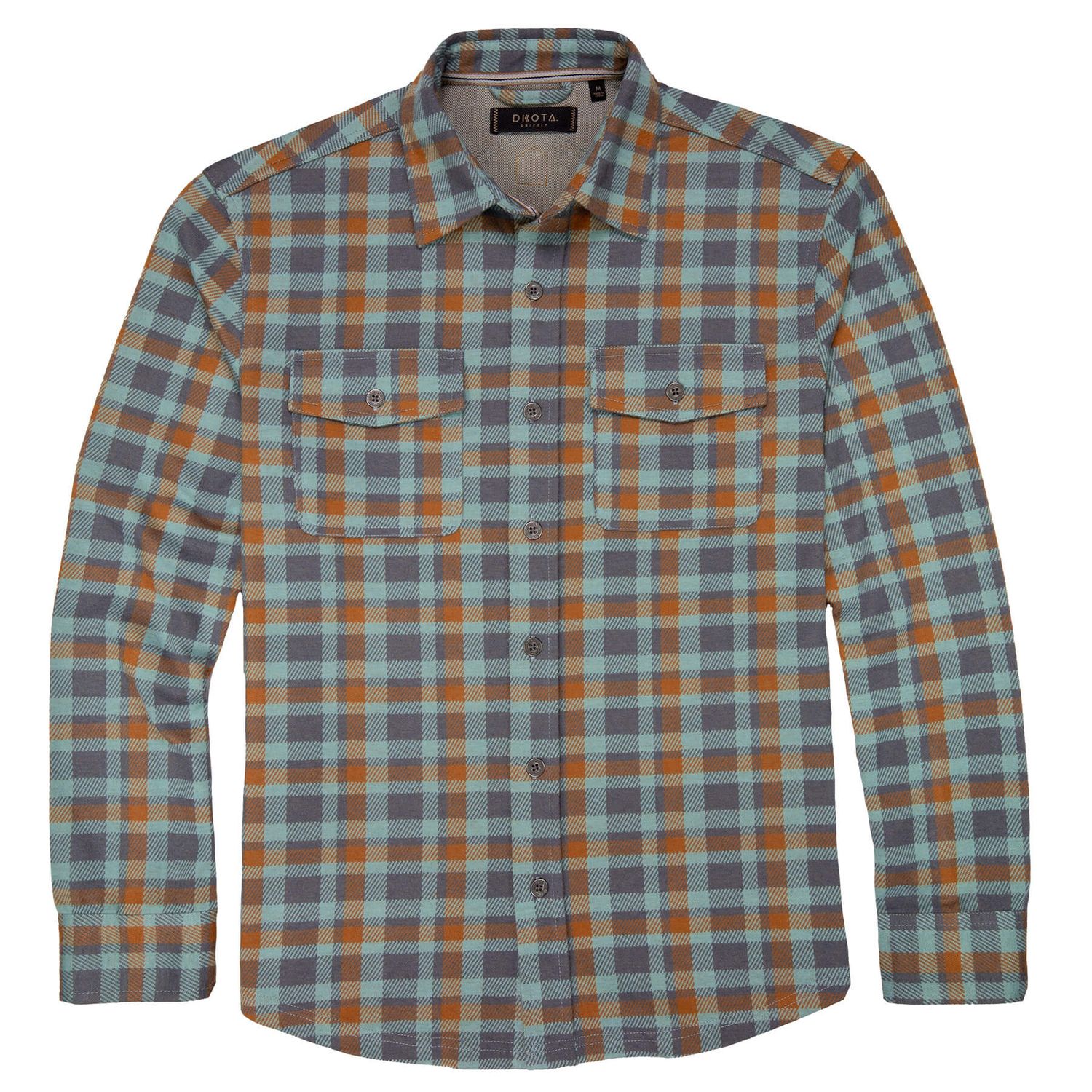 Knox Soft Brushed Plaid Knit Shirt - Overcast
