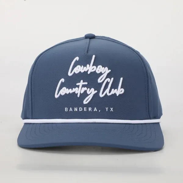 Cursive Roped Hat - Navy