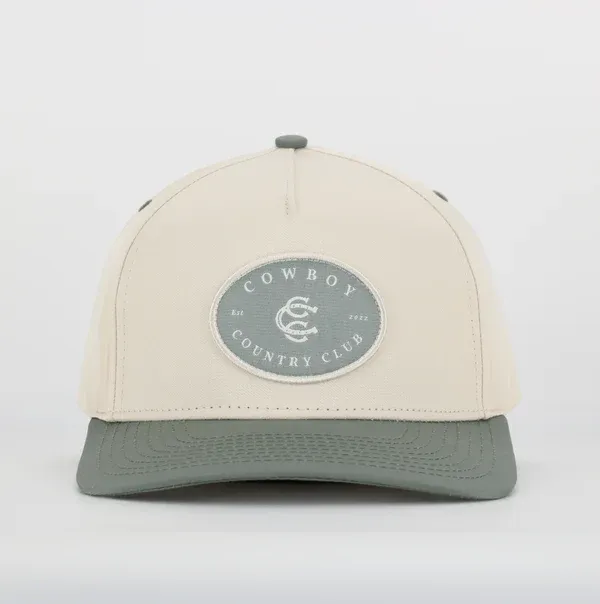 Two Toned Cotton Hat - Green