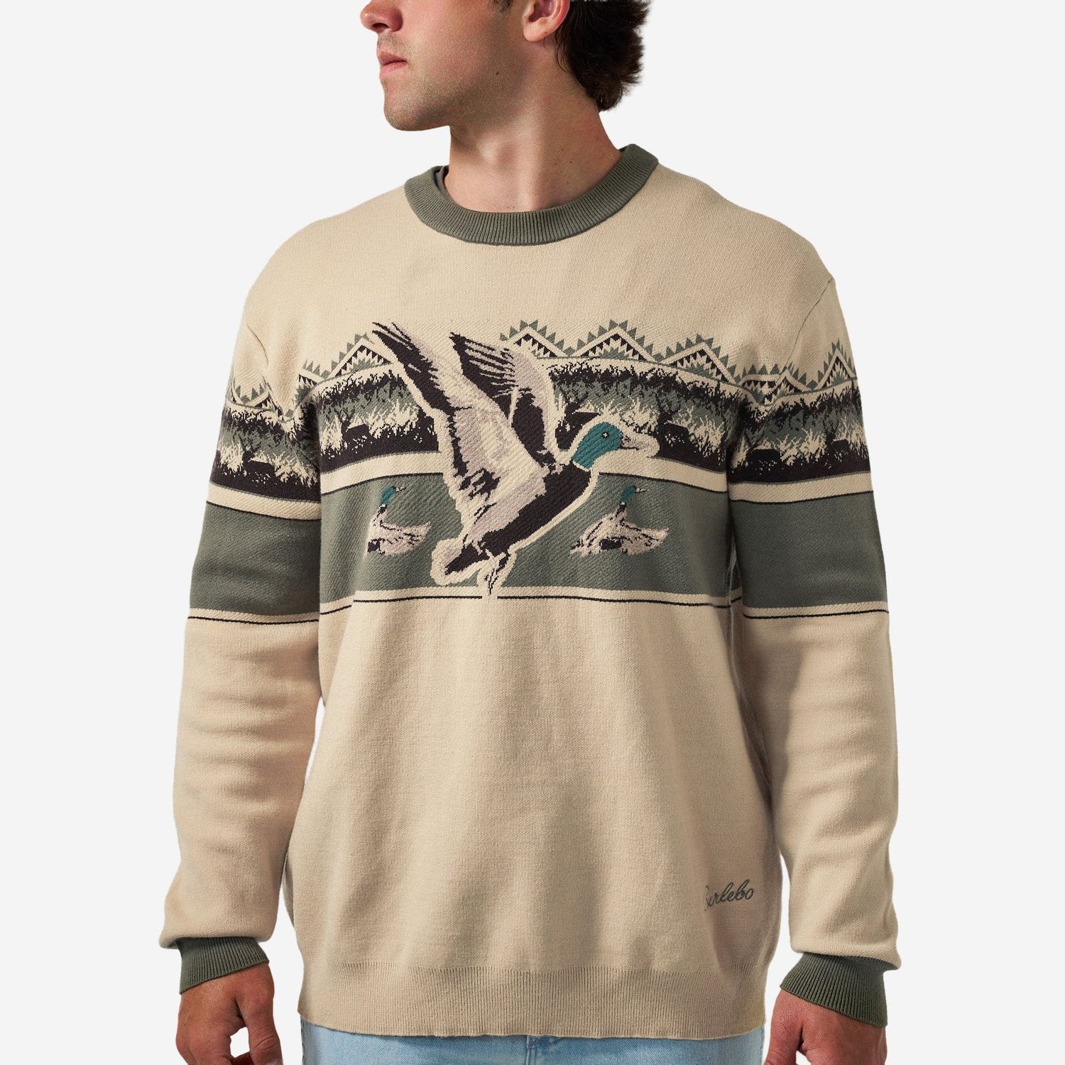 Cabin Sweater - Vintage Duck/Cream