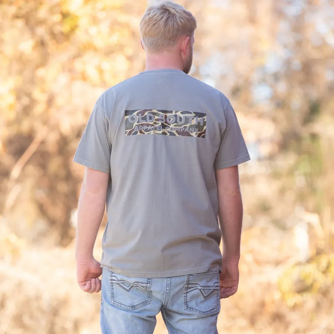 Thickett Camo Logo Short Sleeve T-Shirt - Grey