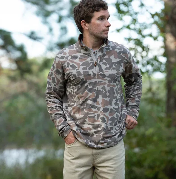 Brown Camo Oxford Pullover