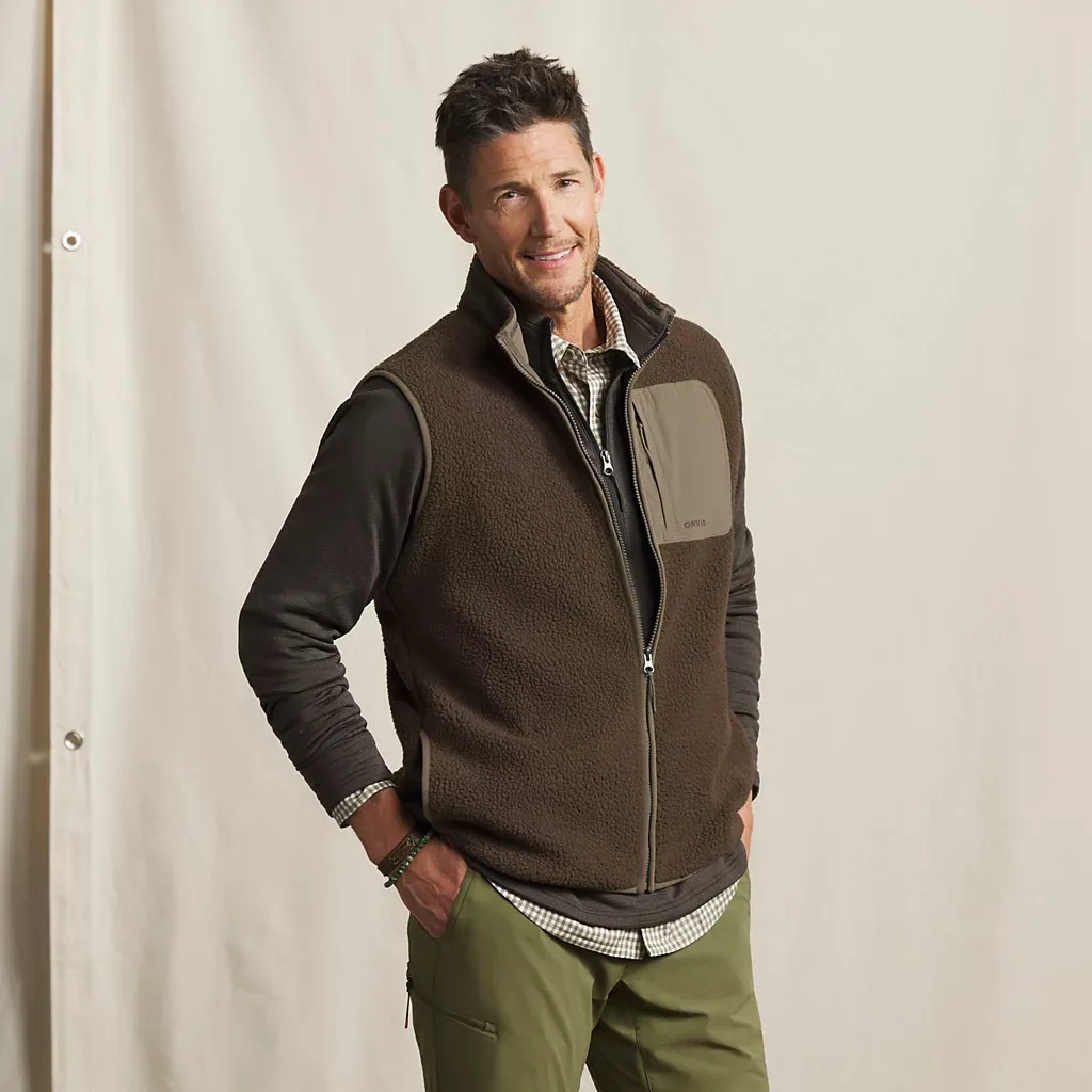 Men’s Mad River Sherpa Vest - Espresso/ Mushroom