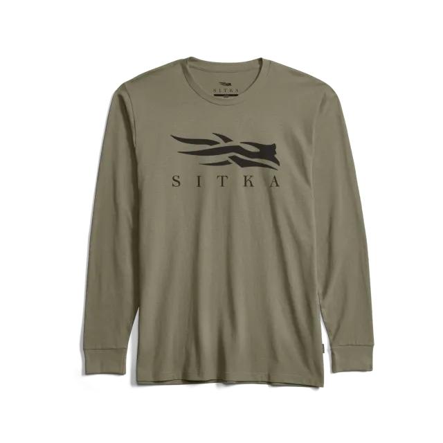 Icon Long Sleeve Crewneck Tee - Dark Green Sage