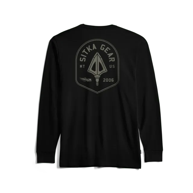 Broadhead Crest Long Sleeve Tee - Black