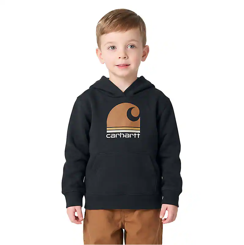 Child Long-Sleeve Graphic Sweatshirt - Caviar Black