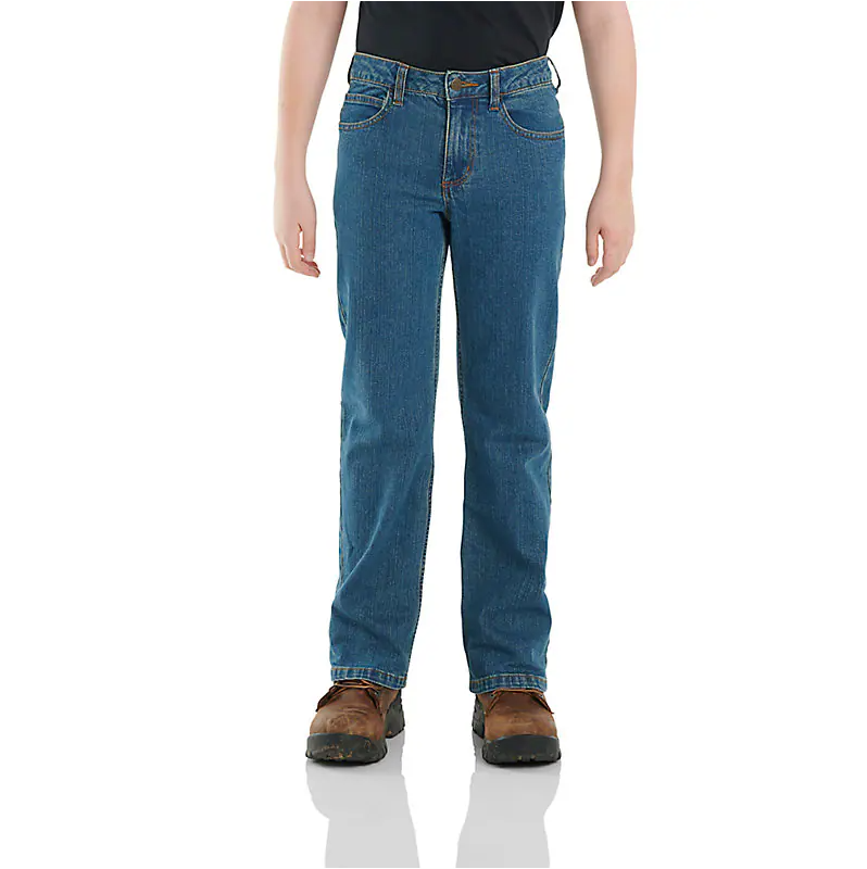 Child Rugged Flex Relaxed Fit Denim Five Pocket Bootcut Jean - Dark Blue
