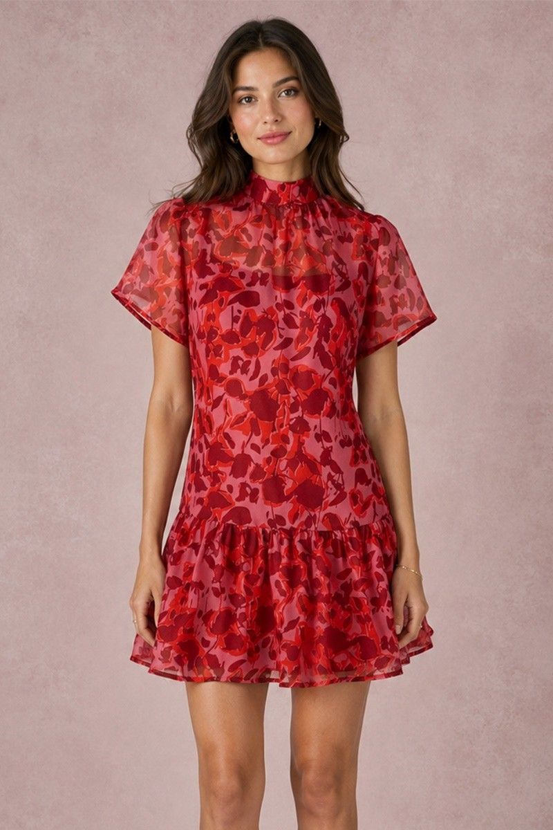 The Cranberry Cocktail Mini Dress - Red